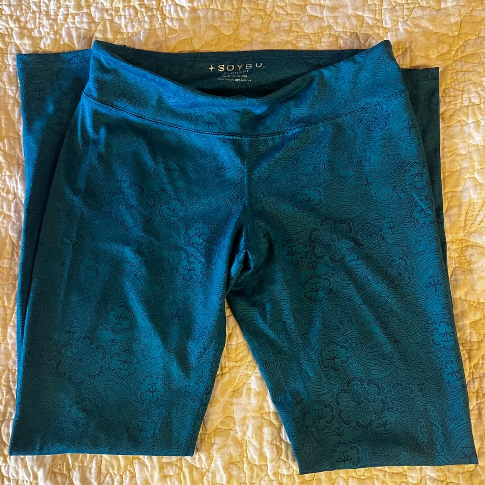 Soybu lotus fit leggings, turquoise, M